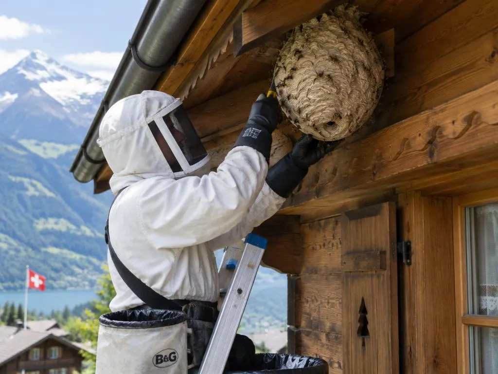 Nid de frelons à Montreux
